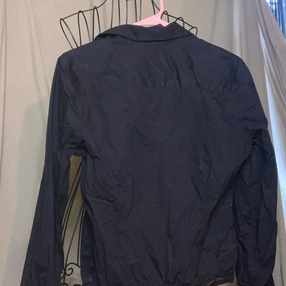 Black long sleeve dress shirt bodysuit